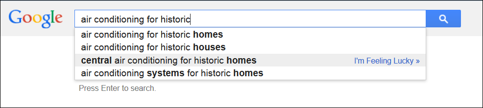 Google search - air conditioning for historic